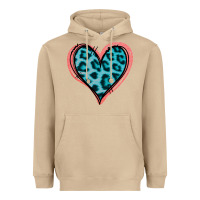 Mushroom Blue Leopard Heart Heavyweight Hoodie - Jasminsmagicworld