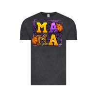 Vintage Black Purple and gold Basketball leopard frame Mama Vintage Tee - LillyAllenDesigns