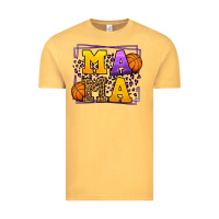 Vintage Mustard Purple and gold Basketball leopard frame Mama Vintage Tee - LillyAllenDesigns