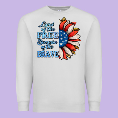 Patriotic Sunflower Premium Sweatshirt Designed By Jasminsmagicworld