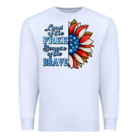White Patriotic Sunflower Premium Sweatshirt - Jasminsmagicworld
