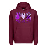 Burgundy Pace Love Cure Pancreatic Cancer Premium Hoodie - Jasminsmagicworld