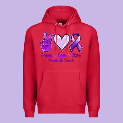 Pace Love Cure Pancreatic Cancer Premium Hoodie Designed By Jasminsmagicworld