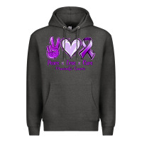 Charcoal Heather Pace Love Cure Pancreatic Cancer Premium Hoodie - Jasminsmagicworld