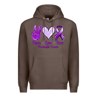 Coffee Pace Love Cure Pancreatic Cancer Premium Hoodie - Jasminsmagicworld