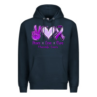 Navy Pace Love Cure Pancreatic Cancer Premium Hoodie - Jasminsmagicworld