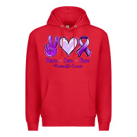Red Pace Love Cure Pancreatic Cancer Premium Hoodie - Jasminsmagicworld