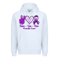 White Pace Love Cure Pancreatic Cancer Premium Hoodie - Jasminsmagicworld