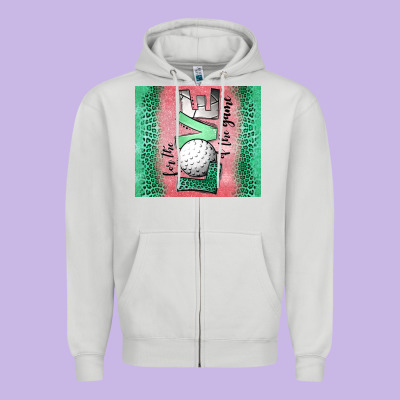 For The Love Of The Game Golf Zipper Hoodie Designed By Jasminsmagicworld