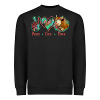 Black Peace Love Cows Heavyweight Sweatshirt - Jasminsmagicworld