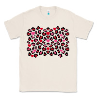 Natural Valentine's Day leopard and heart background Classic Tee - FaDigitalArtStudio