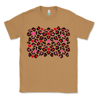 Toasted Coconut Valentine's Day leopard and heart background Classic Tee - FaDigitalArtStudio