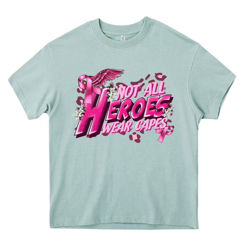 Not All Heroes Wear Capes Cancer Awareness Heavy Core Tee by FaDigitalArtStudio | Teevron
