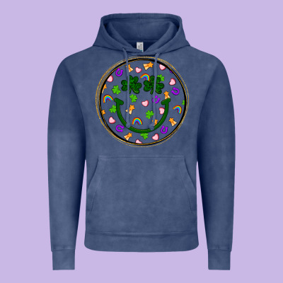 St Patrick S Day Smiley Face Vintage Hoodie Designed By Artiststas