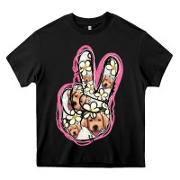 Black Jack Russel Peace Sign Heavy Core Tee - Jasminsmagicworld