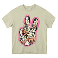 Mossy Jack Russel Peace Sign Heavy Core Tee - Jasminsmagicworld