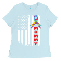 Baby Blue lil autism mom Ladies Tee - CowhideDigitalArt