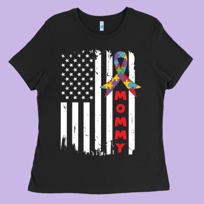 Lil Autism Mom Ladies Tee Designed By Cowhidedigitalart