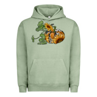 Pigment Oil Green sunflower pumpkin Urban Hoodie - RanaPortraitStore