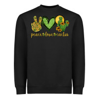 Black peace love cactus Heavyweight Sweatshirt - Jasminsmagicworld