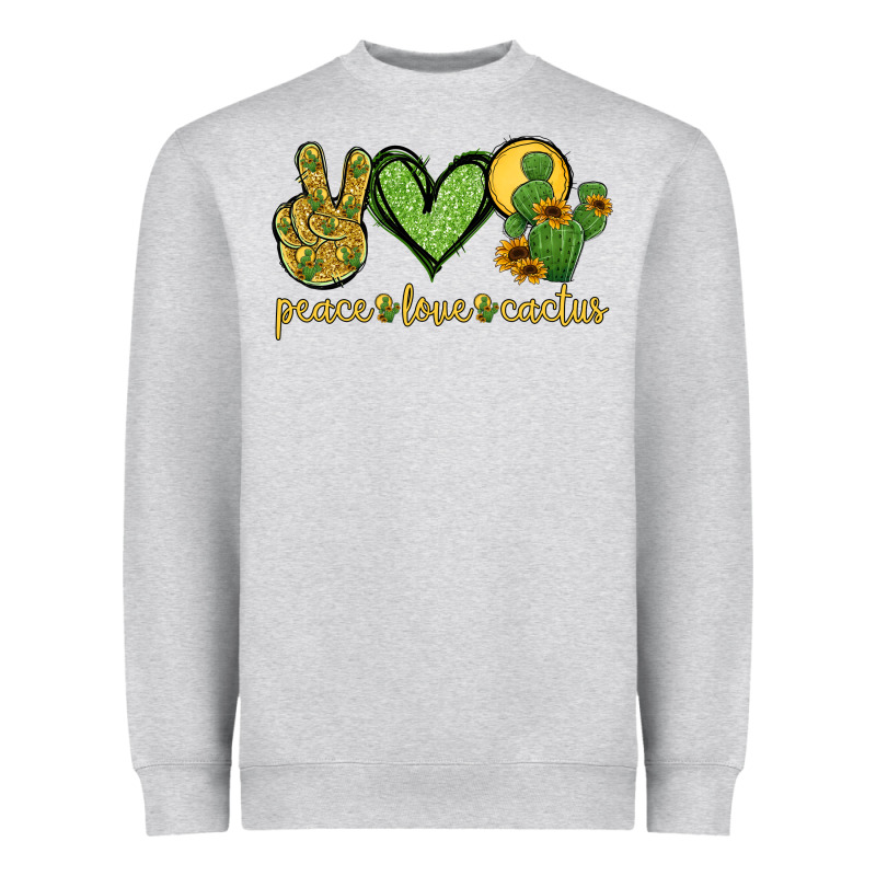 Peace Love Cactus Heavyweight Sweatshirt by Jasminsmagicworld | Teevron