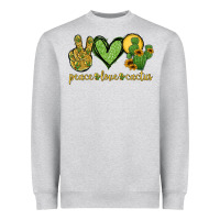Heather Grey peace love cactus Heavyweight Sweatshirt - Jasminsmagicworld