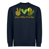 Navy peace love cactus Heavyweight Sweatshirt - Jasminsmagicworld
