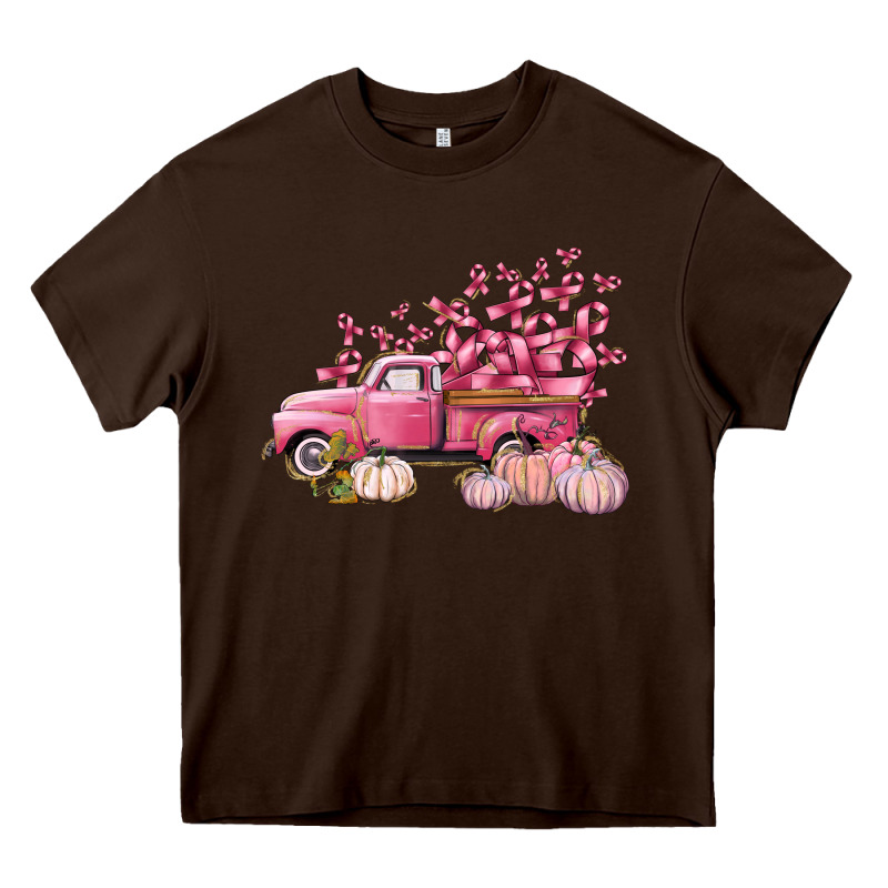 Breast Cancer Truck Heavy Core Tee by FaDigitalArtStudio | Teevron