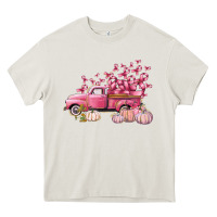 Cream Breast Cancer truck Heavy Core Tee - FaDigitalArtStudio