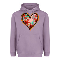 Lavender floral orange glitter heart Heavyweight Hoodie - Jasminsmagicworld