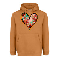 Meerkat floral orange glitter heart Heavyweight Hoodie - Jasminsmagicworld