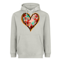 Moon Dust floral orange glitter heart Heavyweight Hoodie - Jasminsmagicworld