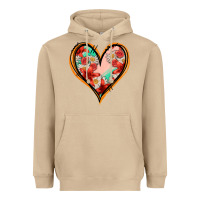 Mushroom floral orange glitter heart Heavyweight Hoodie - Jasminsmagicworld