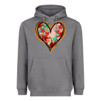 Storm floral orange glitter heart Heavyweight Hoodie - Jasminsmagicworld