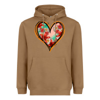 Toasted Coconut floral orange glitter heart Heavyweight Hoodie - Jasminsmagicworld