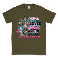 Army Green she is loved Classic Tee - BarkalooDesign