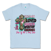 Dusty Blue she is loved Classic Tee - BarkalooDesign