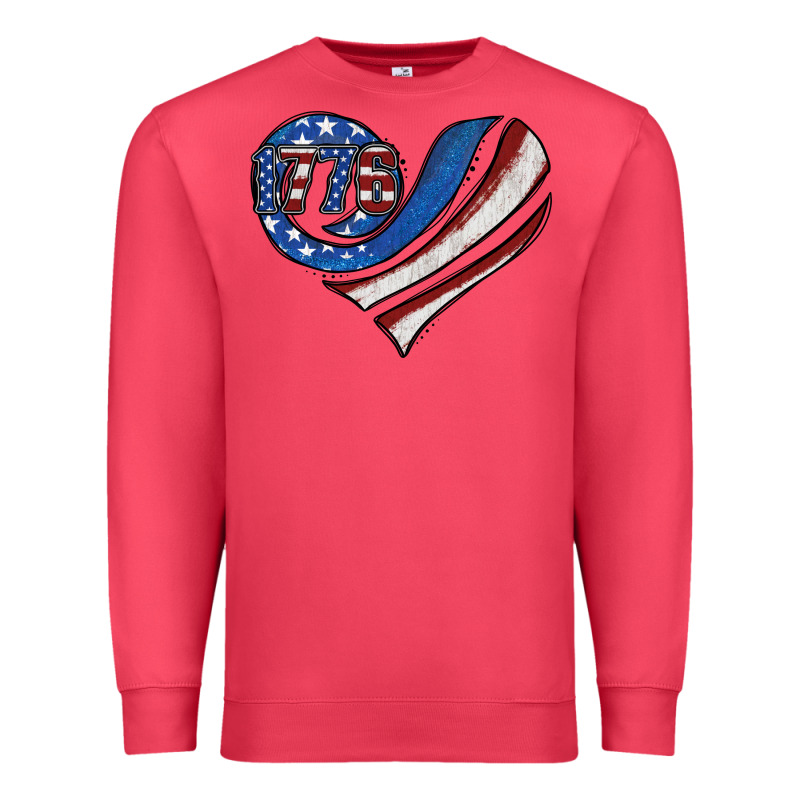 American Flag Heart Premium Sweatshirt by Jasminsmagicworld | Teevron