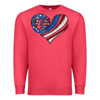 Cardinal american flag heart Premium Sweatshirt - Jasminsmagicworld