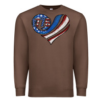 Chestnut american flag heart Premium Sweatshirt - Jasminsmagicworld