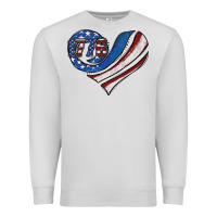 Dove Grey american flag heart Premium Sweatshirt - Jasminsmagicworld