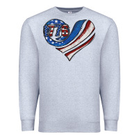 Heather Grey american flag heart Premium Sweatshirt - Jasminsmagicworld
