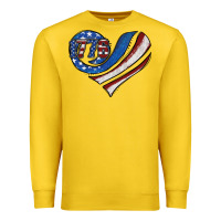 Lemon american flag heart Premium Sweatshirt - Jasminsmagicworld