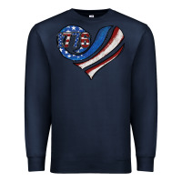 Navy american flag heart Premium Sweatshirt - Jasminsmagicworld