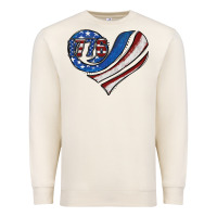 Sandshell american flag heart Premium Sweatshirt - Jasminsmagicworld
