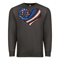 Smoke american flag heart Premium Sweatshirt - Jasminsmagicworld