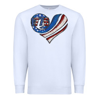 White american flag heart Premium Sweatshirt - Jasminsmagicworld