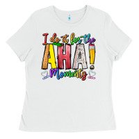 White IDiot Of The Aha Moments Ladies Tee - CowhideDigitalArt