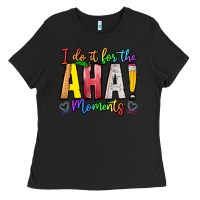 Black IDiot Of The Aha Moments Ladies Tee - CowhideDigitalArt