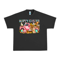 Pigment Black Happy Easter Animal Farm Truck Urban Heavy Tee - CowhideDigitalArt